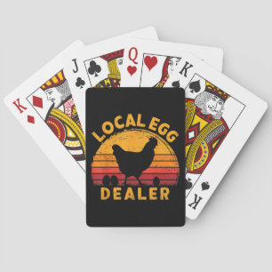 Retro Vintage Local Egg Dealer Farmer Chicken Egg  Playing Cards