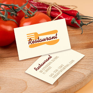 Retro Vintage Logo Kitchen Business & Restaurant Card