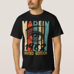 Retro Vintage Made In 1982 Limited Edition , Happy T-Shirt