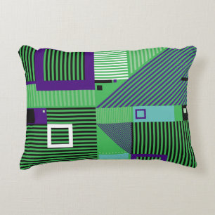 Retro vintage memphis fashion style pattern. Illus Accent Pillow