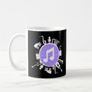 Retro Vintage Mic Music Rock Musician Jazz Songwri Coffee Mug