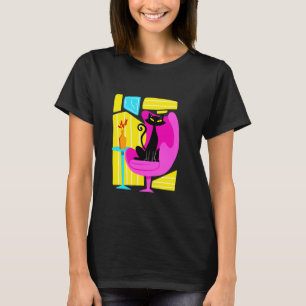 Retro Vintage Mid-Century Black Cat Modern Look 50 T-Shirt
