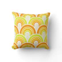 retro vintage mid century circle arches pattern