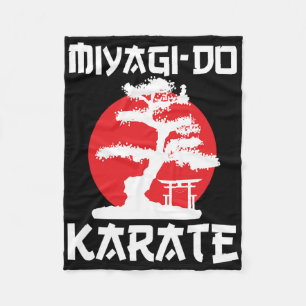Retro Vintage Miyagi-do Karate Life Bonsai Tree Ma Fleece Blanket