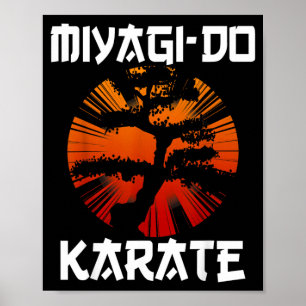 Retro Vintage Miyagi-Do Karate Life Bonsai Tree Poster