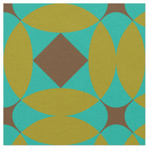 Retro Vintage Mod Geometric Pattern Fabric