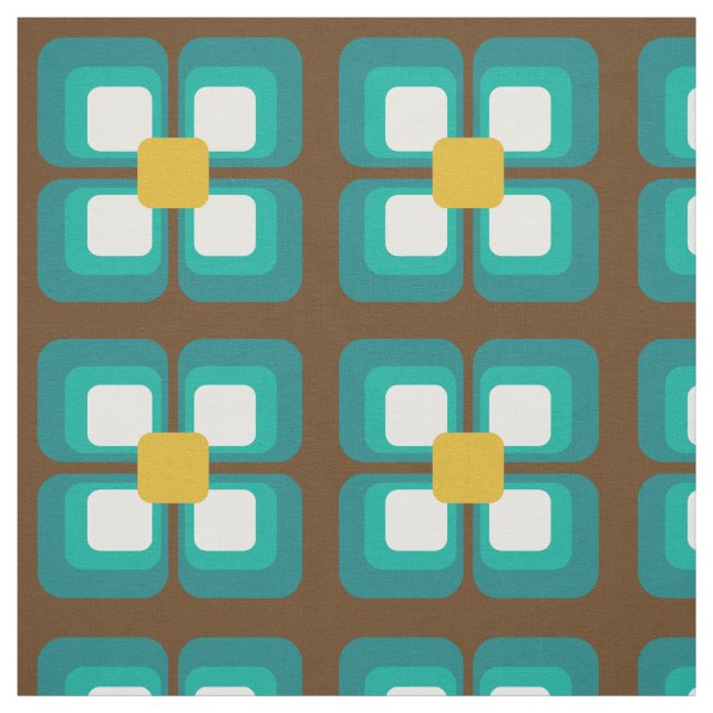 Retro Vintage Mod Pattern Fabric (Swatch)