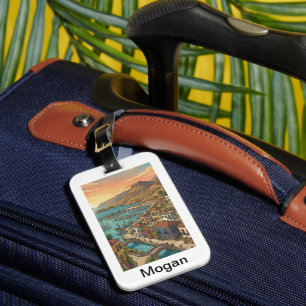 Retro Vintage Mogan Gran Canaria Canary Islands Luggage Tag