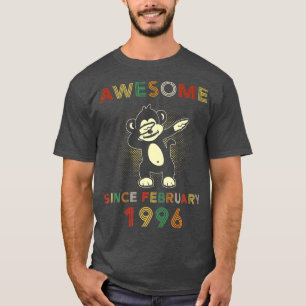Retro Vintage Monkey Awesome Since FEBRUARY 1996 T-Shirt