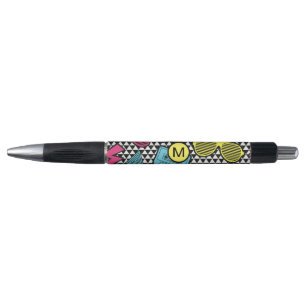Retro Vintage monogrammed Colourful Teacher Pen