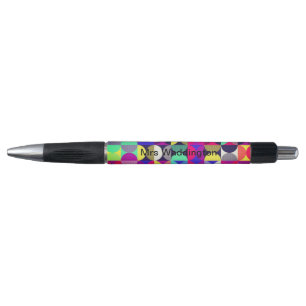 Retro Vintage monogrammed Colourful Teacher Pen