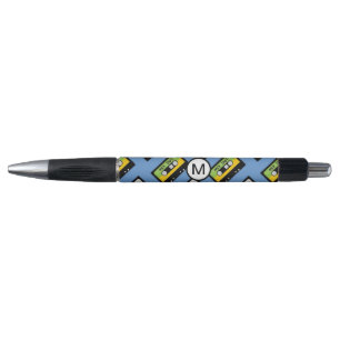 Retro Vintage monogrammed Teacher Cassettes Pen