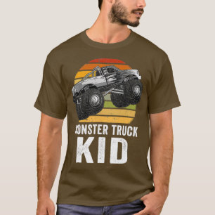 Retro Vintage Monster Truck Kid amp dad Cars Lover T-Shirt