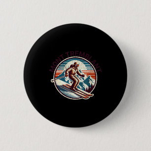 Retro vintage mont tremblant canada ski resort 2 inch round button