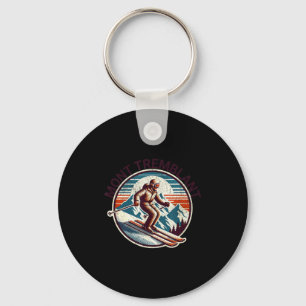 Retro vintage mont tremblant canada ski resort keychain