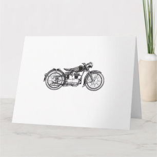 Retro Vintage Motorcycle _ I Love My Motorcycle Card