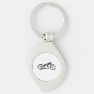 Retro Vintage Motorcycle _ I Love My Motorcycle Keychain