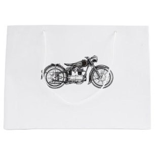 Retro Vintage Motorcycle _ I Love My Motorcycle Large Gift Bag