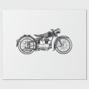 Retro Vintage Motorcycle _ I Love My Motorcycle Wrapping Paper