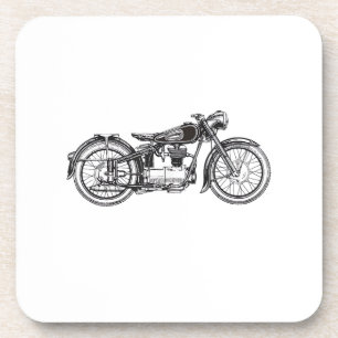 Retro Vintage Motorcycle _ I Love My MotorcycleRet Coaster