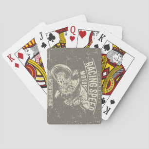 Retro Vintage Motorcyle Playing Cards
