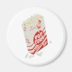 Retro Vintage Movie Theatre Popcorn Magnet