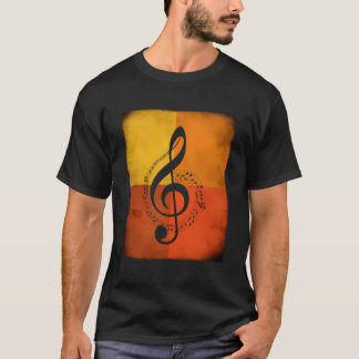 Retro Vintage Music Lover Treble Clef Cool Musicia T-Shirt
