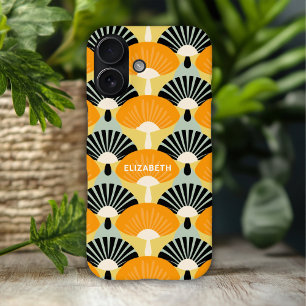 Retro Vintage Mustard Black Pattern Personalized iPhone 16 Case