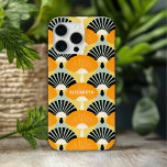 Retro Vintage Mustard Black Pattern Personalized iPhone 15 Pro Max Case<br><div class="desc">Retro Vintage Mustard Black Pattern Personalized iPhone Case features a vintage mustard and black abstract pattern with with your name below in modern script typography. Personalize by editing the text in the text box provided and adding your own picture. Designed by ©2024 Evco Studio www.zazzle.com/store/evcostudio</div>