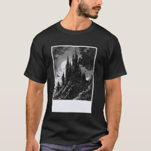 Retro Vintage Mythical Medieval Castle Dark Fantas T-Shirt