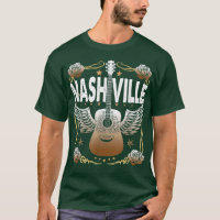 Retro Vintage Nashville Country Music City Guitar