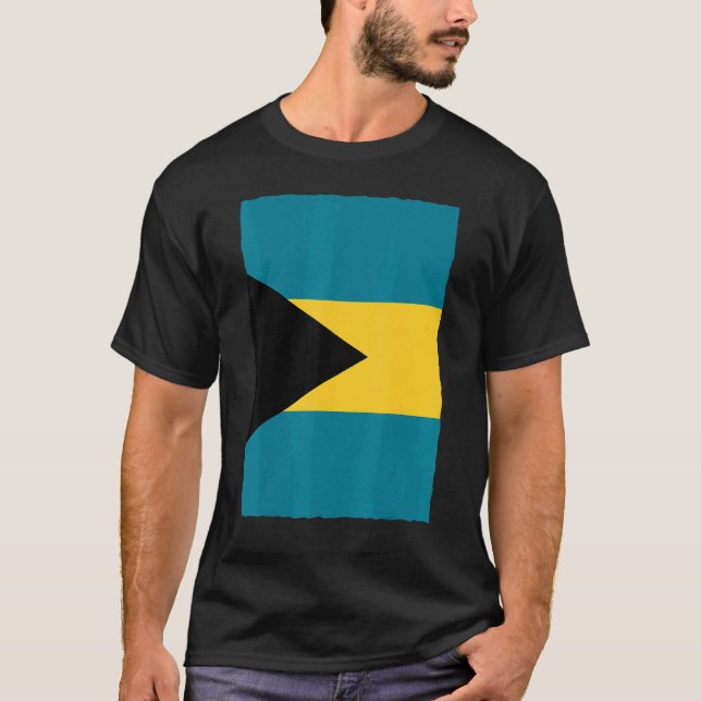 Retro Vintage National Flag Bahamas T-Shirt (Front)