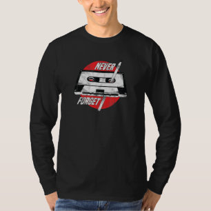 Retro Vintage Never Forget Cassette Tape Audio 70s T-Shirt