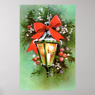 Rétro vintage Noël Maison de vacances affiche