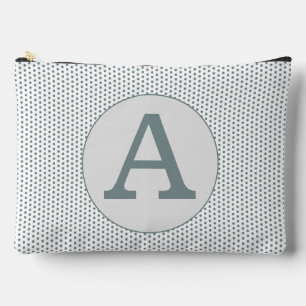 Retro Vintage Nostalgic Green Polka Dots Accessory Pouch