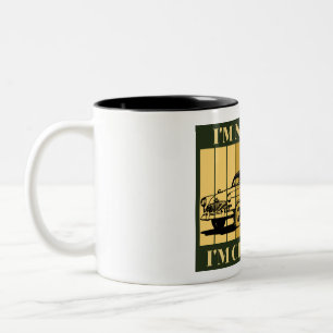  retro vintage  not old am classic dad Two-Tone coffee mug