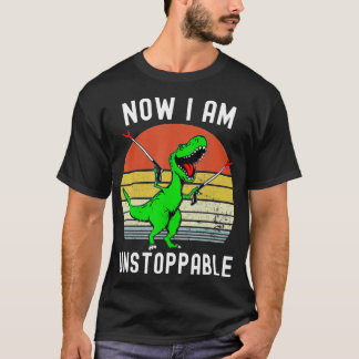 Retro Vintage Now I Am Unstoppable Trex Funny TRex T-Shirt