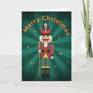 Retro Vintage Nutcracker Magic Christmas Holiday Card