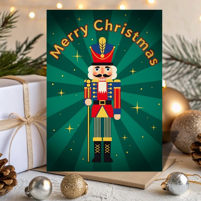 Retro Vintage Nutcracker Magic Christmas Holiday Card (Creator Uploaded)