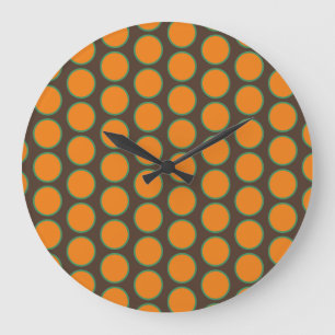 retro vintage Old school Design 70er Jahre Ära Large Clock