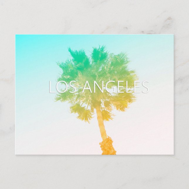 Retro Vintage Ombre Los Angeles Post Card (Front)