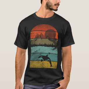 Retro vintage Orca  and cute animal  6 T-Shirt