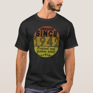 Retro Vintage Original And Genuine Parts 80th Bir T-Shirt