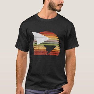 Retro Vintage Paper Airplane Aircraft Paper Plane T-Shirt
