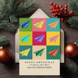 Retro Vintage Paper Airplane XMAS Tree Custom