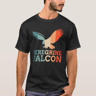 Retro Vintage Peregrine Falcon Bird Silhouette Sun T-Shirt