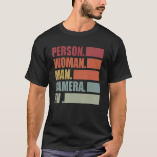 Retro Vintage Person Woman Man Camera Tv 1 T-Shirt