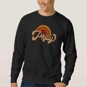Retro Vintage Philly Rainbow Vacation Souvenir Phi Sweatshirt
