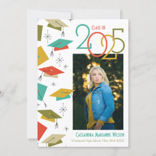Retro Vintage Photo Graduation Announcement