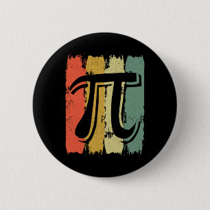 Retro Vintage Pi Math Geek Mathematician Pi Day  2 Inch Round Button